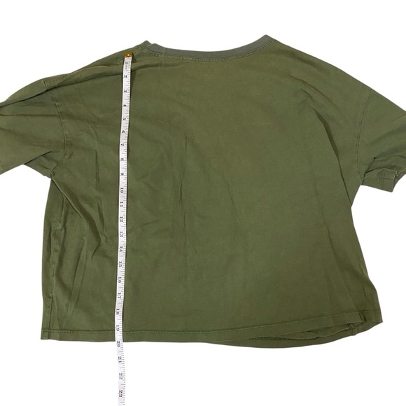 Time and Tru Women Top 100% Pima Cotton Scoop Neck Chest Pocket Green Size XL - Picture 9 of 10
